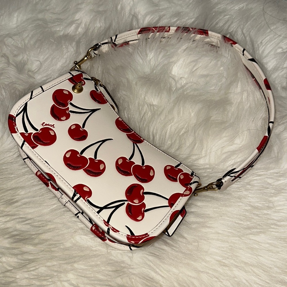 SWINGER 20 CHERRY PRINT COACH PURSE